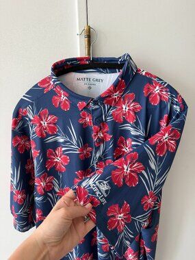 Matte Grey x Pacific Life Hawaiian Golf Polo 3XL